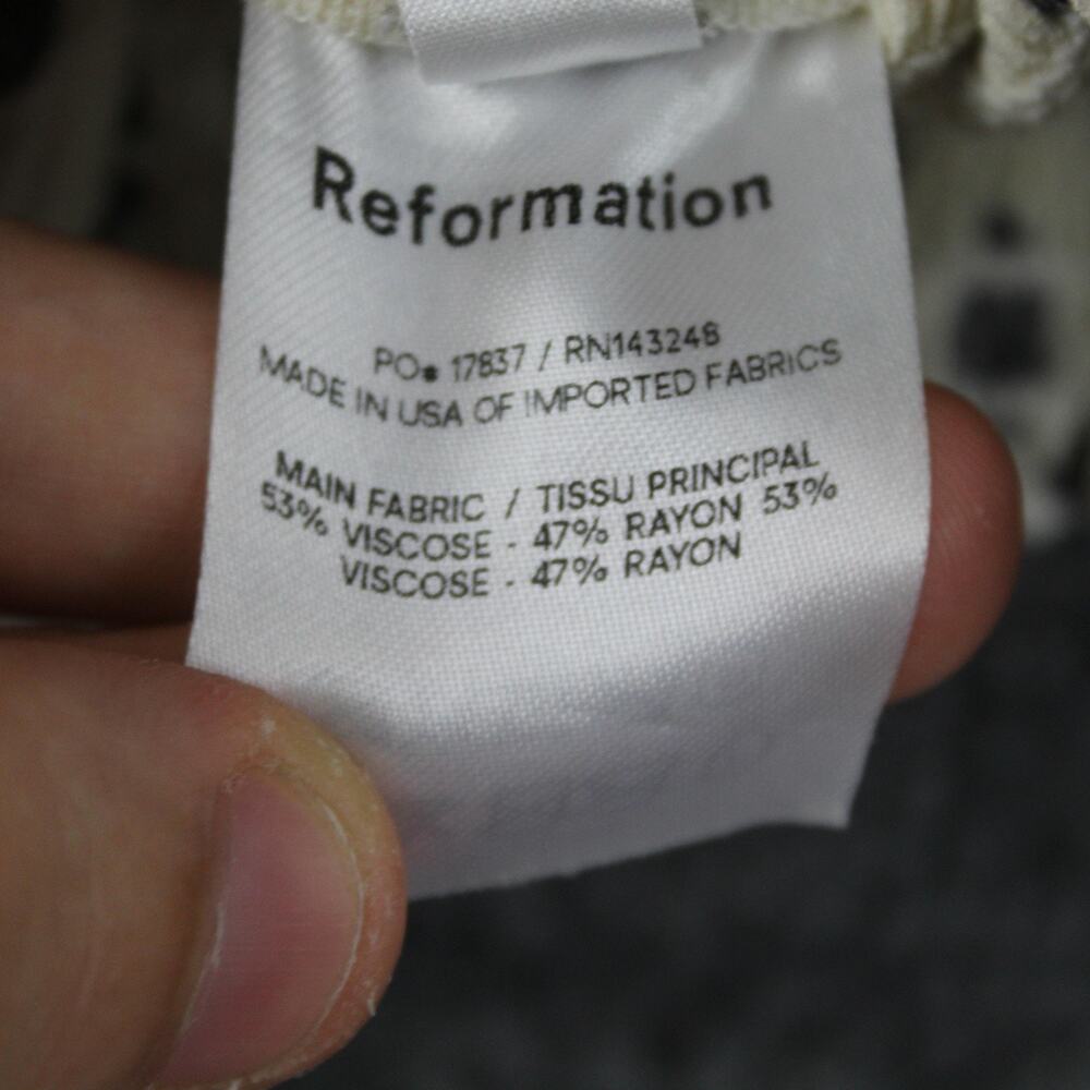 Reformation Top 2 Reign Top Ink Blot Print Sweetheart Neckline Polka Dot Bustier - Picture 12 of 15